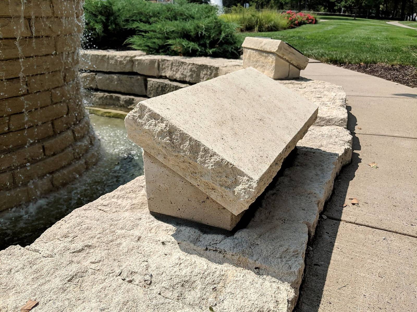 Limestone monument cap